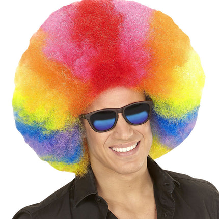 Perruque colorée Afro Extra Big