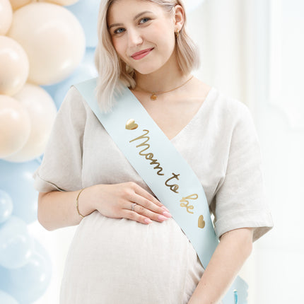 Ceinture bleue de la future maman 75cm