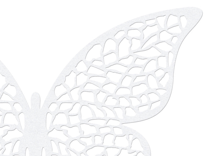 Décoration de table Papier papillon blanc 6.5cm 10pcs