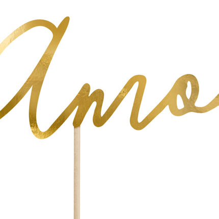 Décor de gâteau Amour Gold 22.5cm
