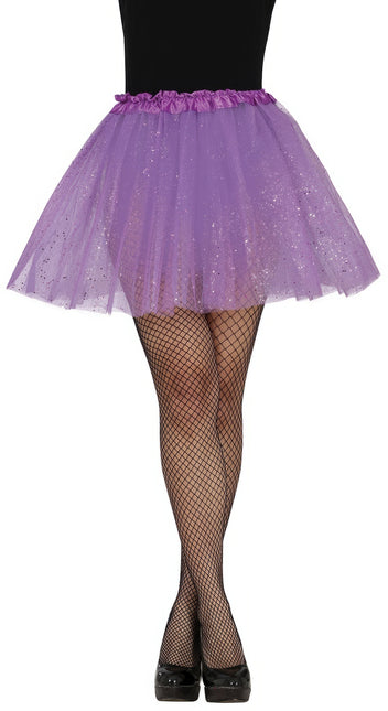 Tutu violet à paillettes pour dames 40 cm