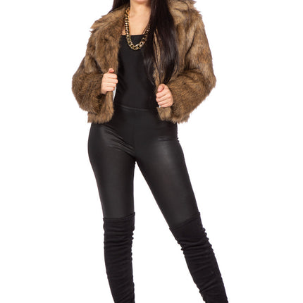 Veste en fourrure brune Brown Ladies