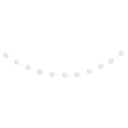 Guirlande nid d'abeille blanche 2.2m