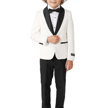 Garçon en smoking blanc <tc>OppoSuits</tc>
