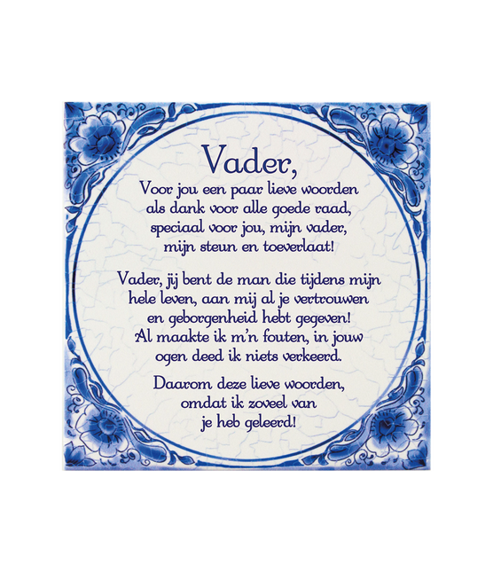 Carreau bleu Delft Père 14.5cm