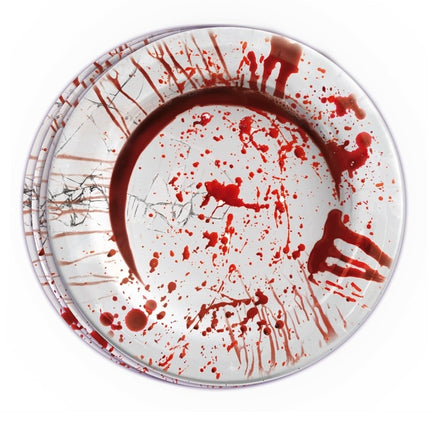 Assiettes sanglantes Halloween 23cm 6pcs