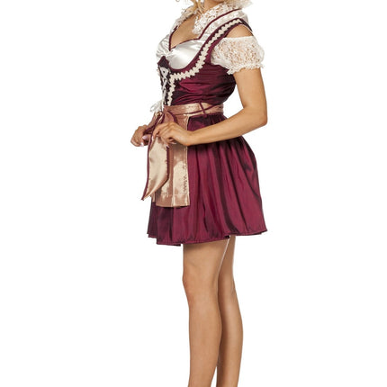 Bordeaux Red Dirndl Dress Oktoberfest Ladies