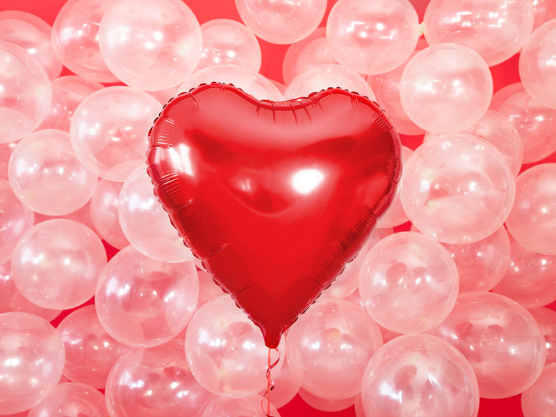 Ballon à l'hélium coeur rouge vide 61cm