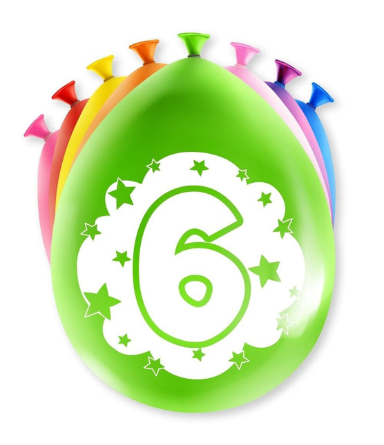Ballons 6 ans Hurrah 30cm 8pcs