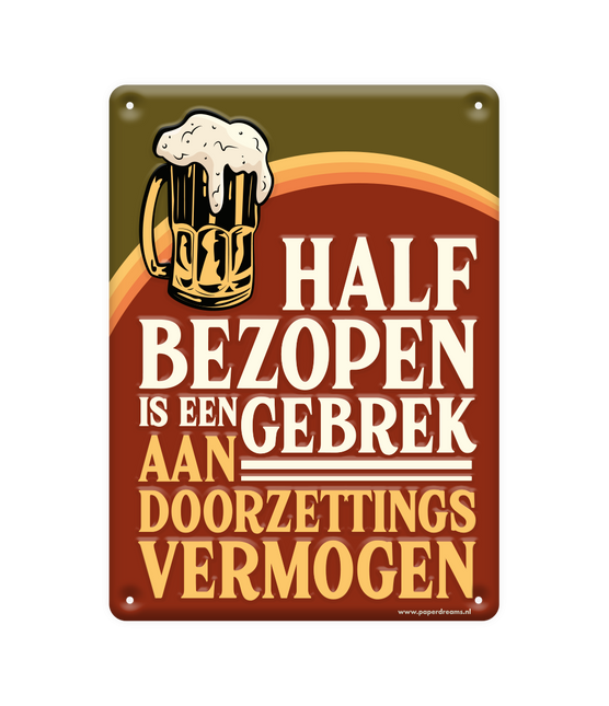 Enseigne en métal Hald Bezopen