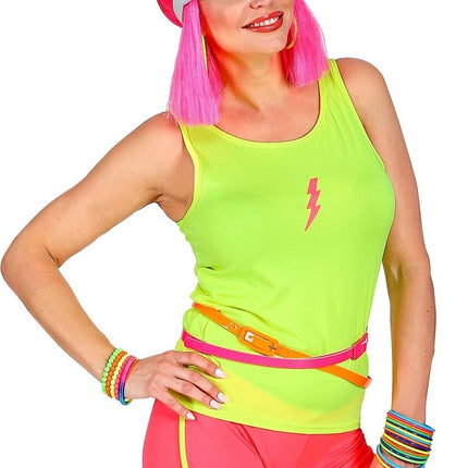 Ceinture rose fluo étroite