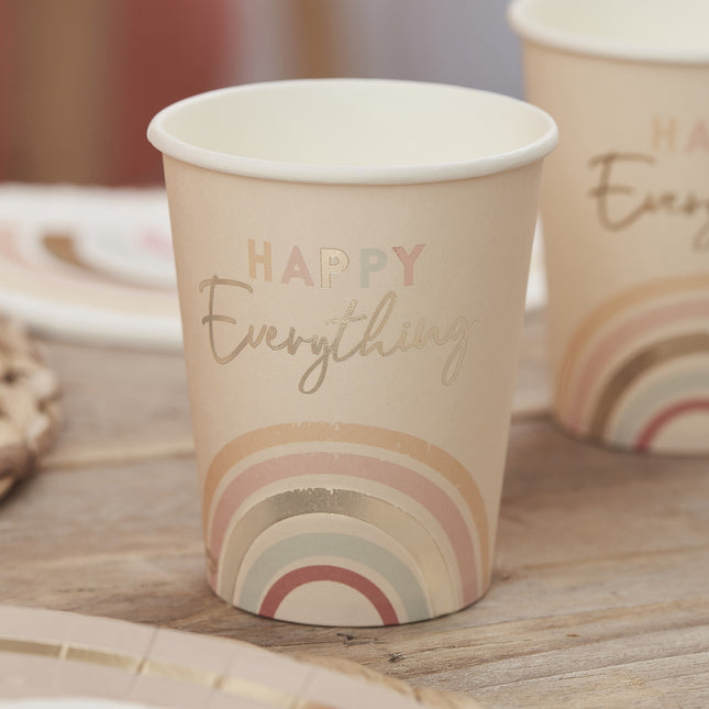 Tasses arc-en-ciel Happy Everything 266ml 8pcs