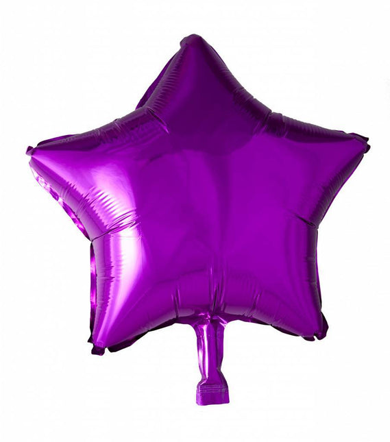 Ballon à l'hélium Étoile Fuchsia 46cm vide