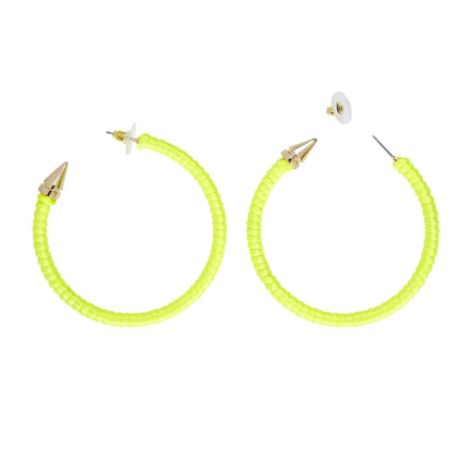 Boucles d'oreilles jaune fluo Bagues