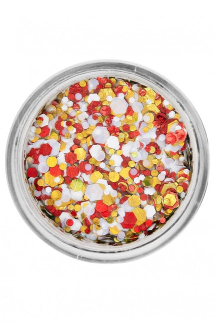 PXP Pressed Chunky Glitter Creme Rouge/Jaune/Blanc 10ml