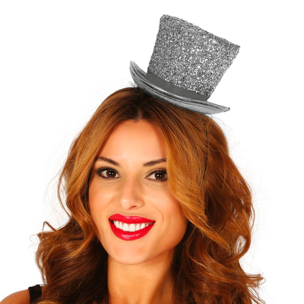 Bandeau à cheveux Mini Chapeau Argent