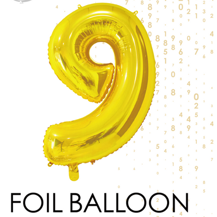 Ballon de baudruche Figure 9 Or 66cm
