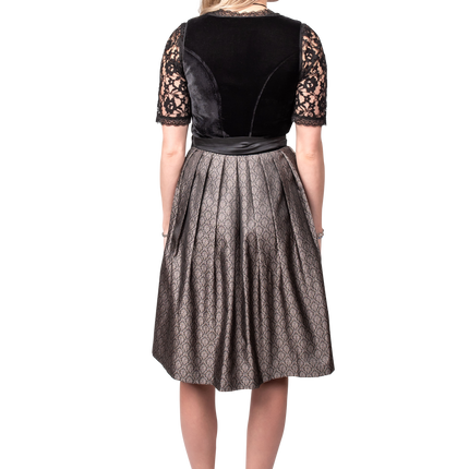 Robe Dirndl noire Oktoberfest Ladies Velvet