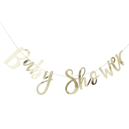 Guirlande de lettres dorées Baby Shower 1.5m