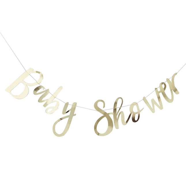Guirlande de lettres dorées Baby Shower 1.5m