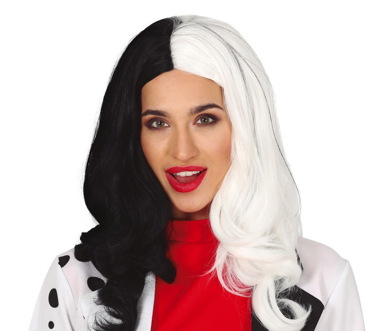 Perruque d'Halloween Cruella