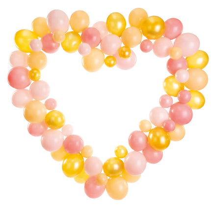Arche de ballons Coeur 14 pièces