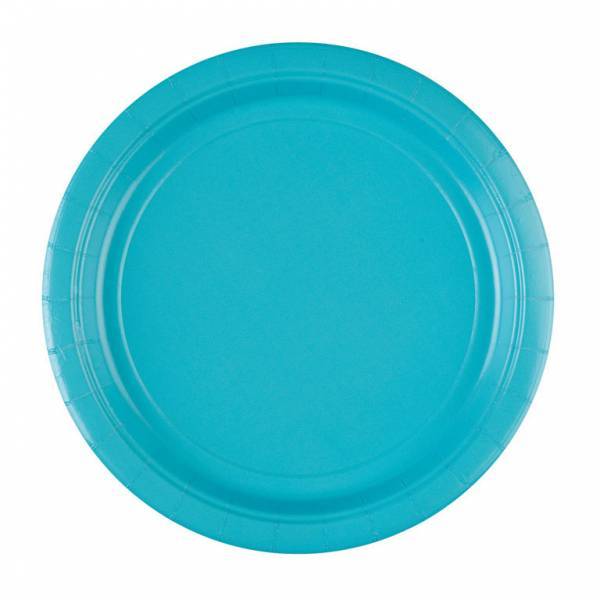 Assiettes bleu clair 23cm 8pcs