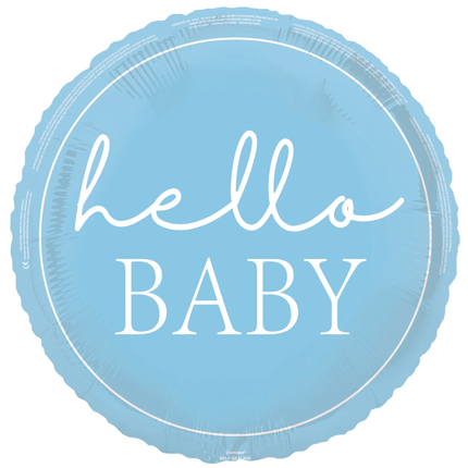 Hello Baby Ballon à l'hélium Bleu 45cm