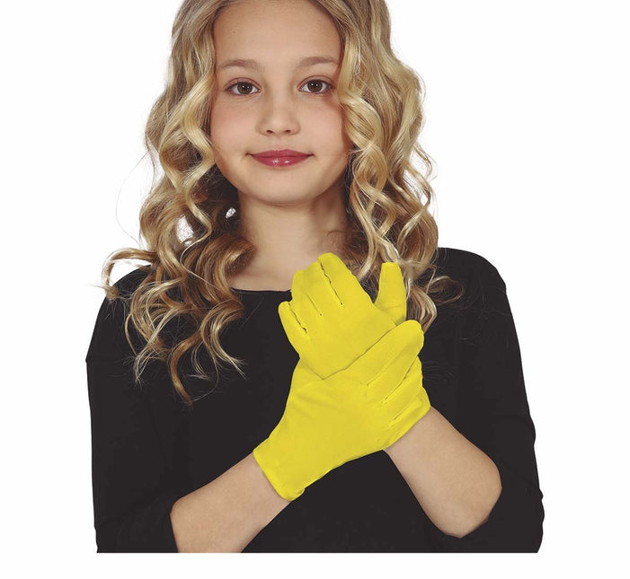 Gants jaunes enfant 17cm
