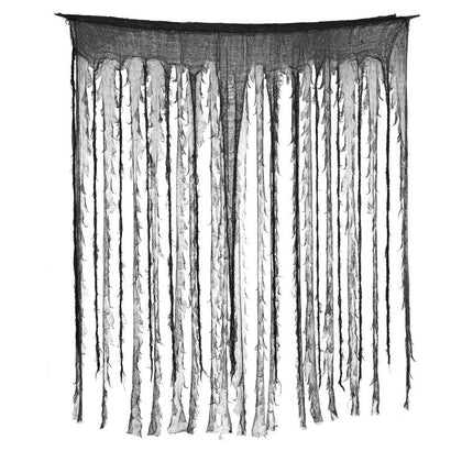 Rideau d'Halloween noir/gris 1,9 m