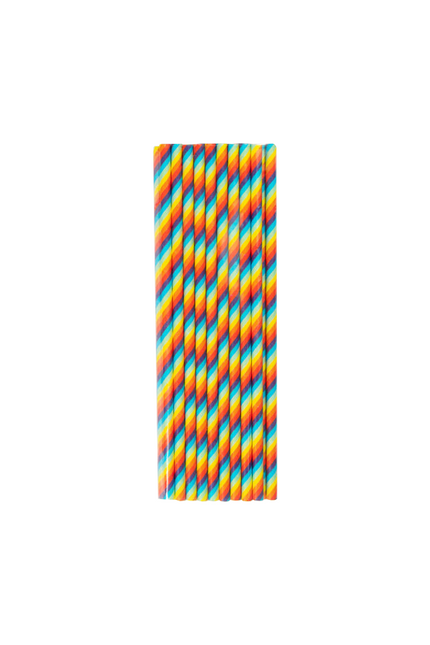 Pailles arc-en-ciel 20pcs