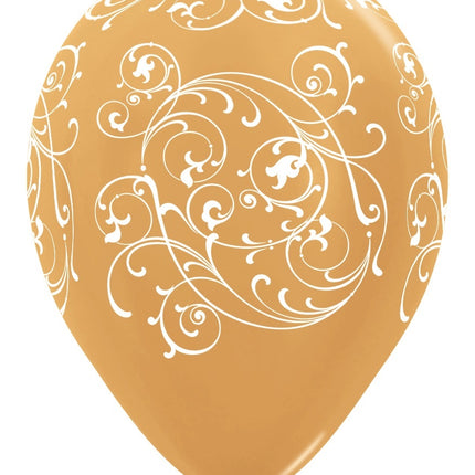 Ballons Filigree Metallic Gold 30cm 25pcs