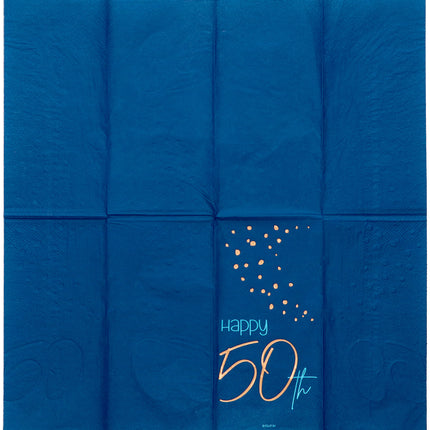 Serviettes de table 50 ans Bleu 33cm 10pcs