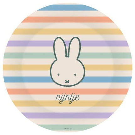 Assiettes colorées Miffy 23cm 8pcs