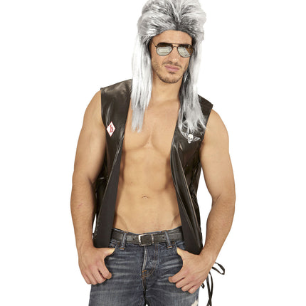 Perruque 80s Aso Long Gris