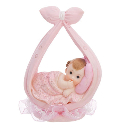 Dessus de gâteau Bébé fille en écharpe 11cm