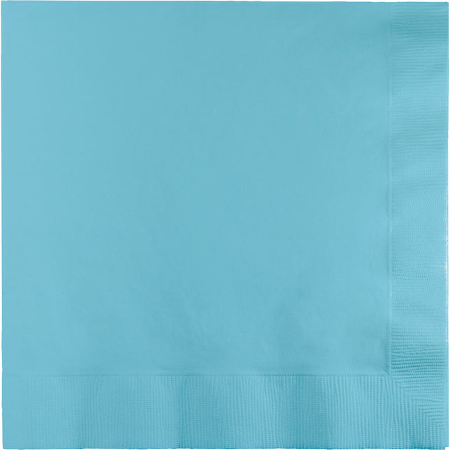 Serviettes de table bleu clair à 2 couches 33cm 20pcs