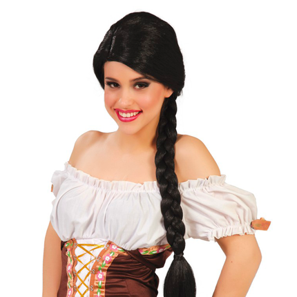 Tresse de perruque noire
