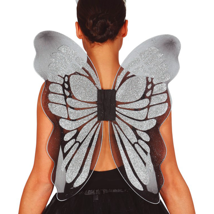 Ailes de papillon Argent 46cm