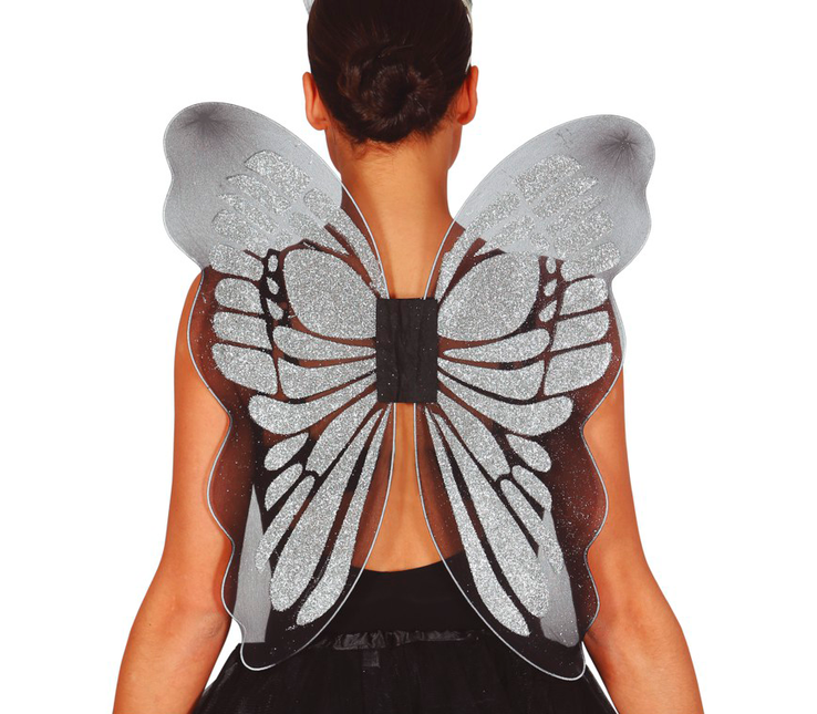 Ailes de papillon Argent 46cm