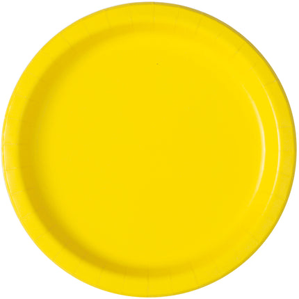 Assiettes jaunes rondes 23cm 16pcs