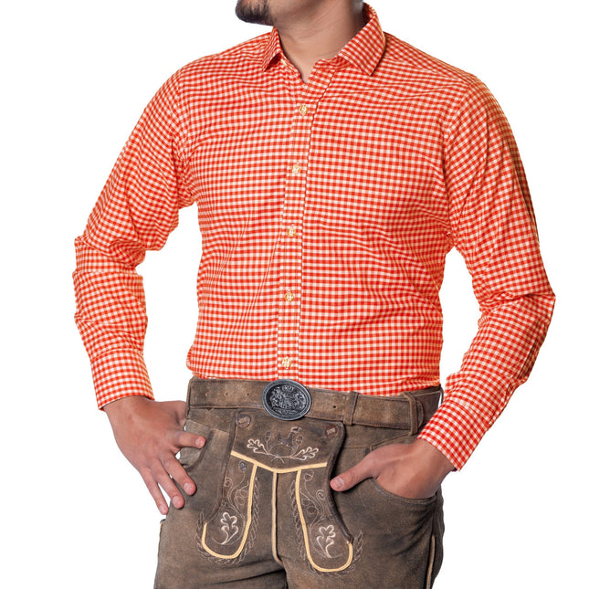 Chemisier Oktoberfest Orange Hommes