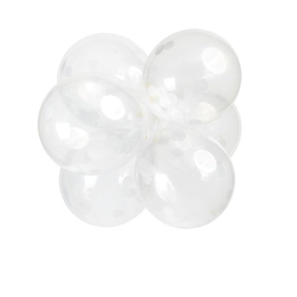 Ballons Confetti Blanc 30cm 6pcs