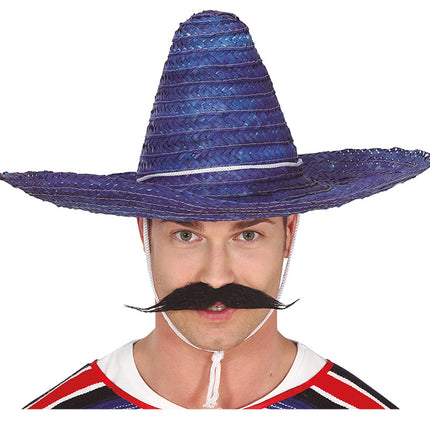 Sombrero bleu foncé paille 50cm