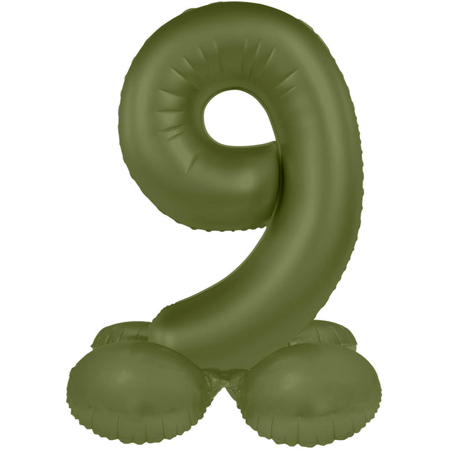 Ballon de 9 ans vert mat 72cm