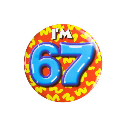 Je suis 67 Bouton 67 ans 5.5cm