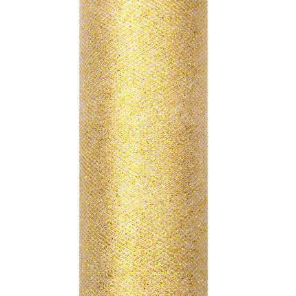 Rouleau de tulle doré pailleté 15cm 9m