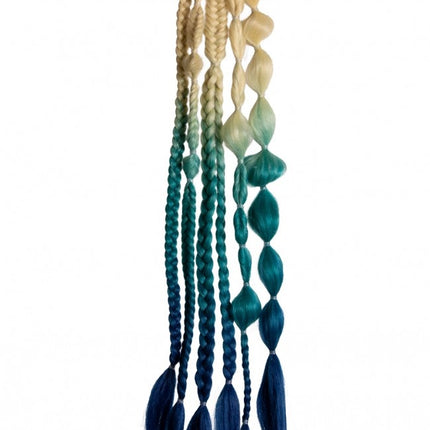 Extension de cheveux Festival Blonde/Aqua/Bleue