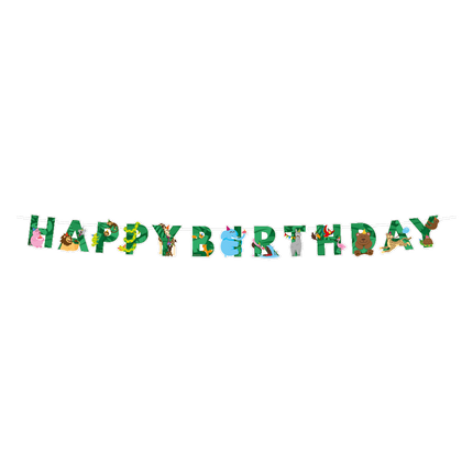Guirlande de lettres Jungle Happy Birthday 2.5m