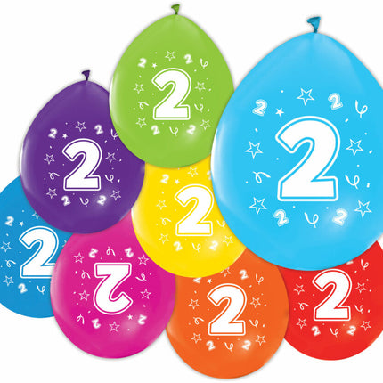 Ballons colorés 2 ans 30cm 8pcs